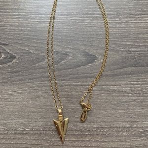 Jami Gold Arrowhead 24K GP Pendant Long Necklace